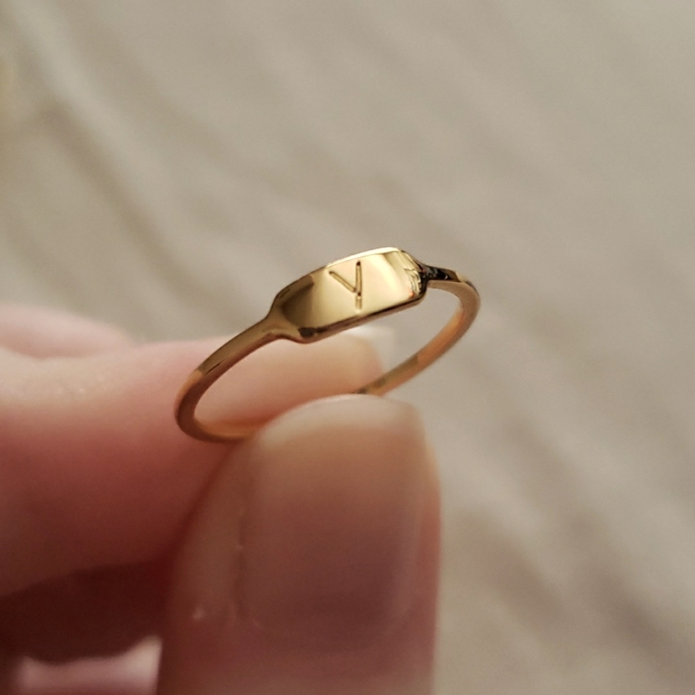 Gorjana Letterpress Ring - "y"
